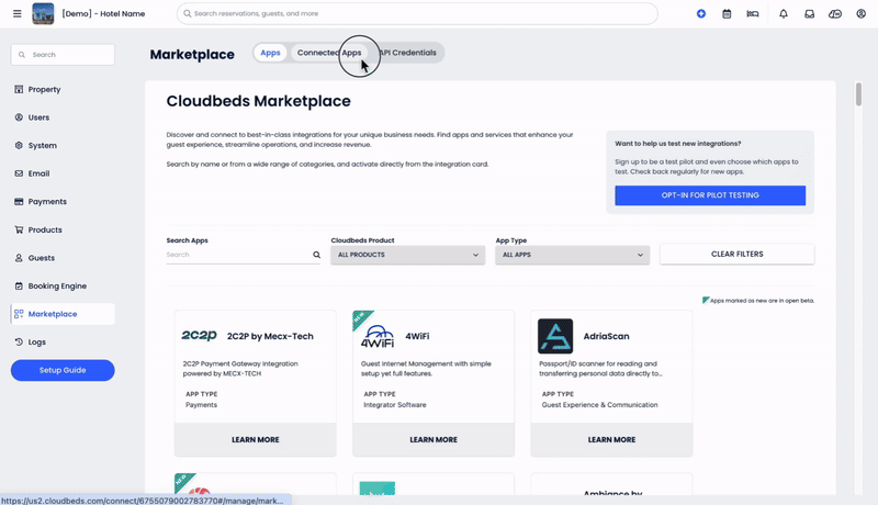 How to disconnect apps to Cloudbeds PMS.gif