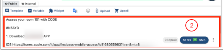 Mesaj şablonu önizlemesi