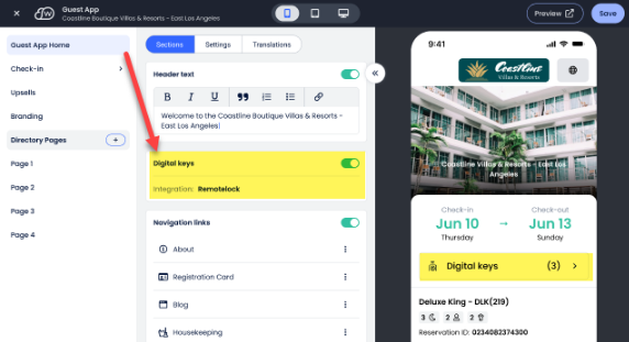 Misafir Uygulamasında Dijital Anahtarlar