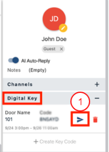 Sohbetten erişim kodu gönderme
