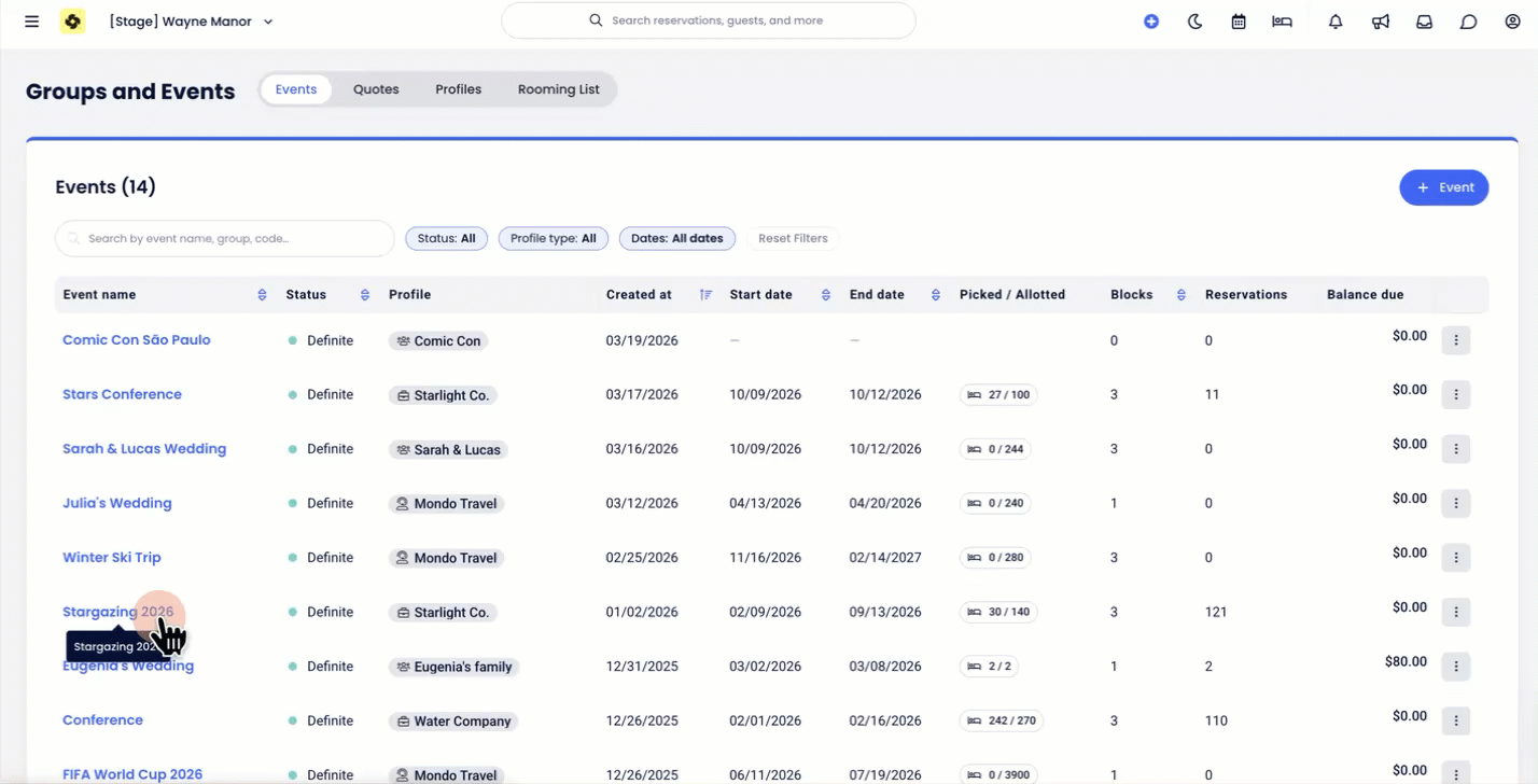 Create_A_New_Rooming_List-From the Reservations Tab