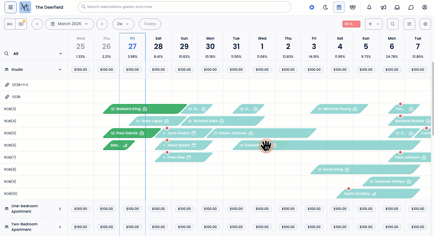 Three dots menu options