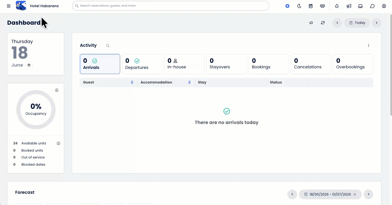 Animated demonstration showing a user opening the Main Menu, selecting Reporting, typing “Police” into the Search Reports bar, and clicking on the Police Report from the results to open it in a new tab. 