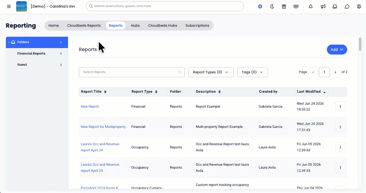 Creating a Primary Top-Level Folder