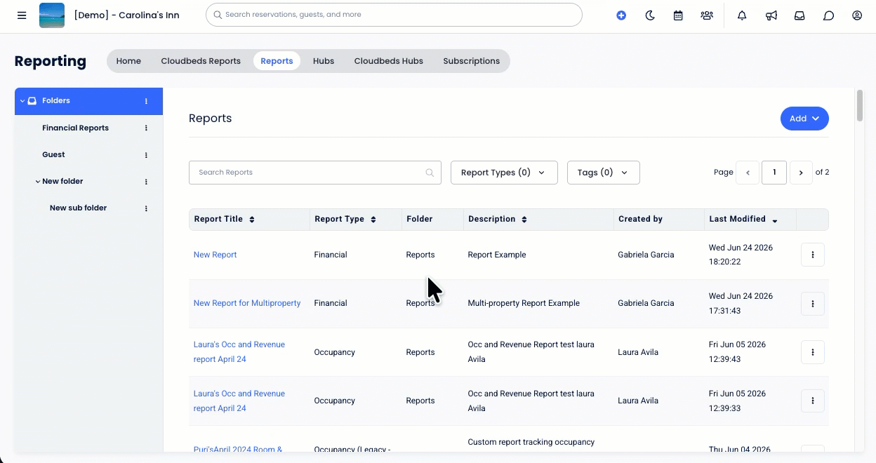 Moving Existing Custom Reports Into Folders