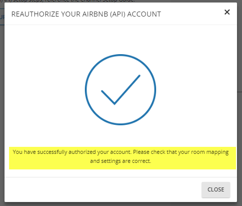 Successful Airbnb authorization confirmation