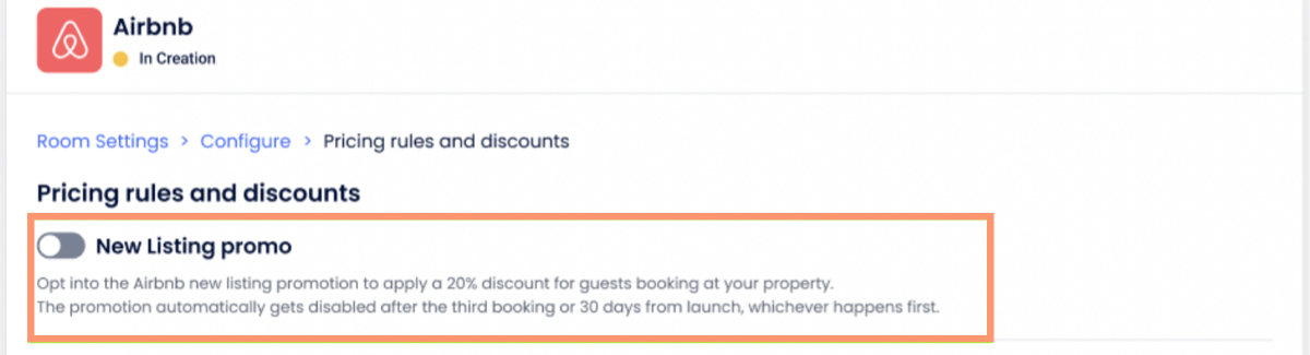 การตั้งค่าโปรโมชั่นบัญชีรายชื่อใหม่ Airbnb
