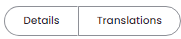 Registerkarte Übersetzungen